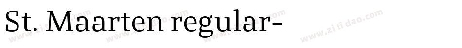 St. Maarten regular字体转换